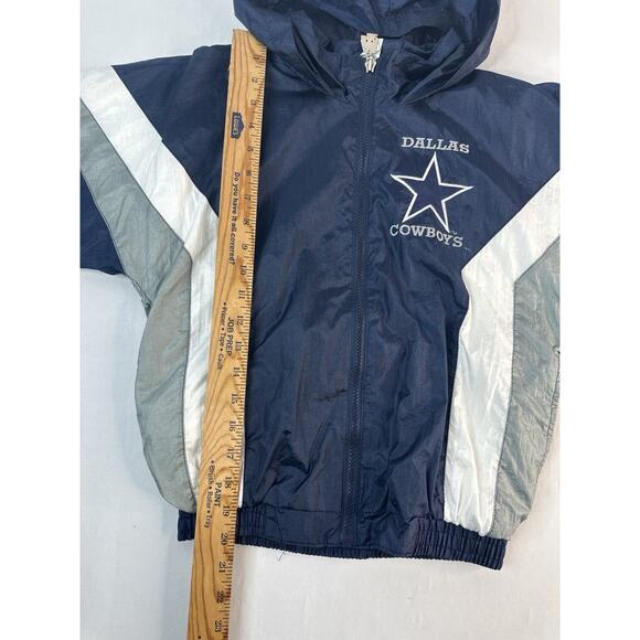 Vintage Dallas Cowboys Mighty Mac Windbreaker Jacket Size Youth Small 8-10 - Picture 6 of 7